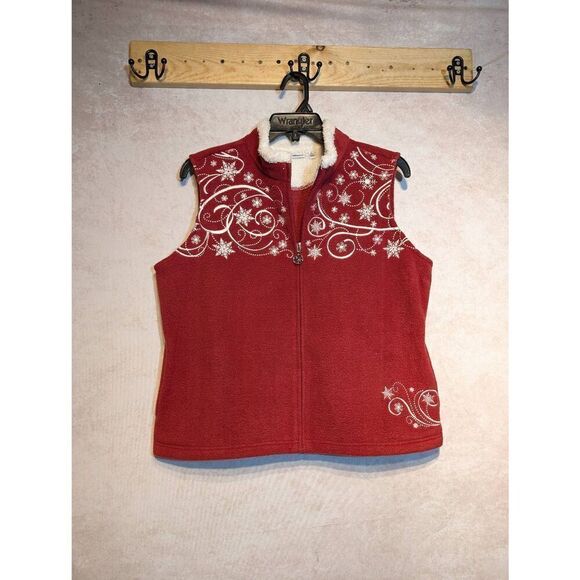 Croft & Barrow soft fleece full zip vest petite large - Picture 1 of 5